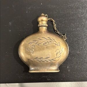 Vintage Russian 875 Gilt Silver Perfume Scent Flask Bottle